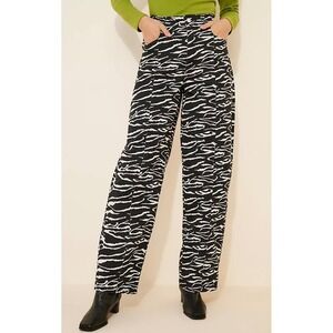 Baum und Pferdgarten Nara Zebra Print Wide Leg Jeans EU40 8 Statement Denim